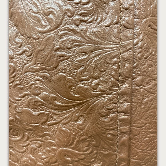 Pamela McCoy S Brown Textured Leather Button Front - Picture 9 of 14